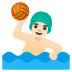 🤽🏻‍♂️ man playing water polo: light skin tone display on Google